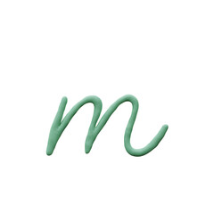 Plasticine or Play-doh 3D Alphabet PNG Lettering