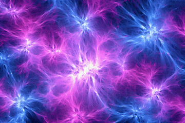 Lazer light fractals, pink and blue AI generative