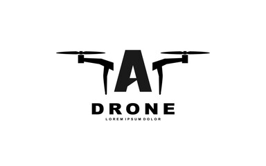 A DRONE letter logo template