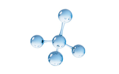 Molecule with biology and chemical concept, 3d rendering. - obrazy, fototapety, plakaty