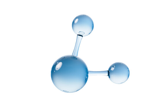 Molecule with biology and chemical concept, 3d rendering.