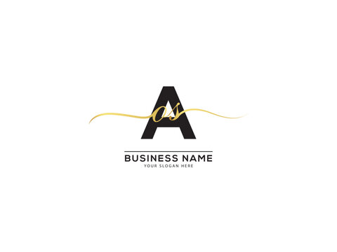Classic Signature AOS Logo Icon, Simple Aos oas Initial Logo Letter For You