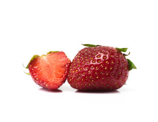 Strawberries isolated on white background