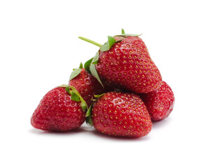 Strawberries isolated on white background