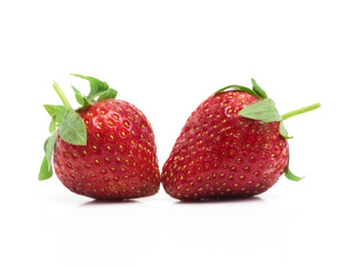 Strawberries isolated on white background