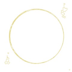 frame with rings card with heart 