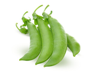 green beans on white background on transparent.