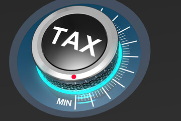 Tax knob points to minimum
