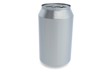 Aluminum blank soda can isolated