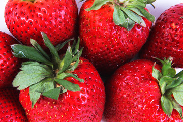 Fresh Strawberries on white background