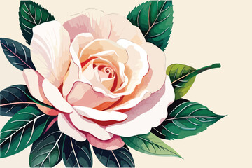 Rose Flower Watercolor floral art