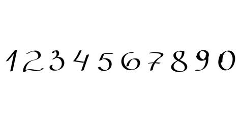 Hand drawing numbers
