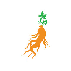 ginseng logo vector