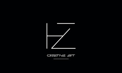 ZH, HZ, Z, H abstract letters logo monogram - obrazy, fototapety, plakaty