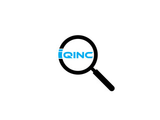 Modern creative letter I with magnifying glass logo design vector sign graphic design  by illustration.