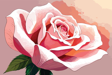 Rose Flower Watercolor floral art