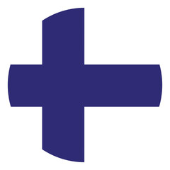 Finland flag in circle. Flag of Finland round icon