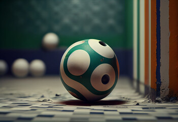 Ball on the background. Generative AI