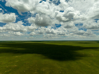 drone view of prairie