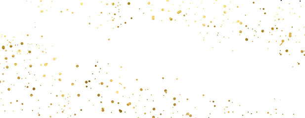 Gold sparkle luxury splatter border. Gold Foil Frame Gold brush stroke on transparent background. © AnaNas