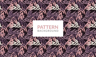 Floral seamless pattern with colorful leaf.