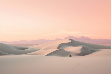 Fototapeta na wymiar Minimalist desert scene