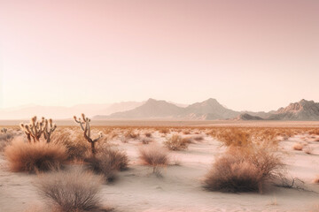 Minimalist desert scene