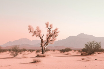 Minimalist desert scene