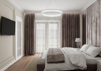 Sypialnia, widok na okno © Boena