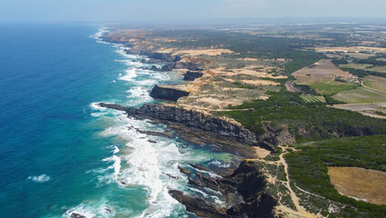 aerial view of bay