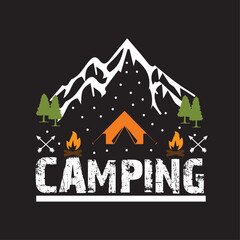  creative camping t-shirt design