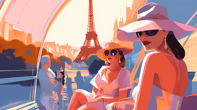 Beautiful view of the city of Paris, France