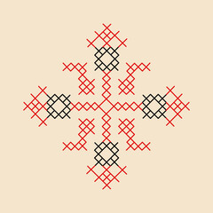 Ukrainian embroidery. Symbol of will.