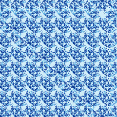 Geometry repeat pattern with texture cyan blue background. Abstract damask indigo blue texture pattern. Geometry modern pattern with textures. 