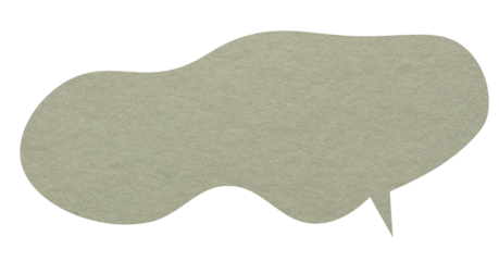 Paper speech bubble on transparent background. Chat bubble png