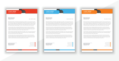 Fototapeta premium Creative letterhead template for your professional business.