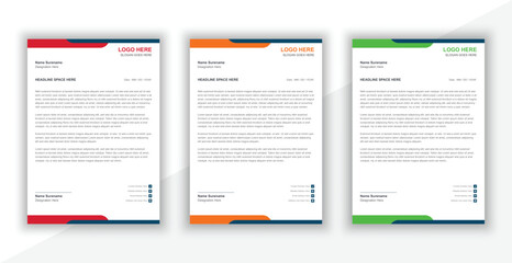 Modern and clean business letterhead layout.