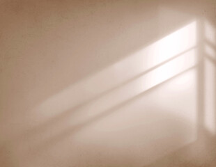 Free photo abstract background cement wall shadow light. Light through window on wall. Empty room. 
