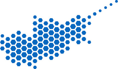 hexagon shape of cyprus map.