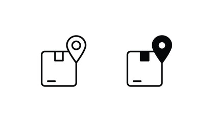 Location icon design with white background stock illustration