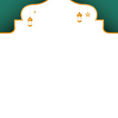 islamic frame with lantern