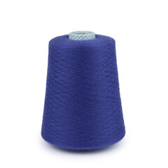 blue knitting spool, threads, yarn, knitting, wool,