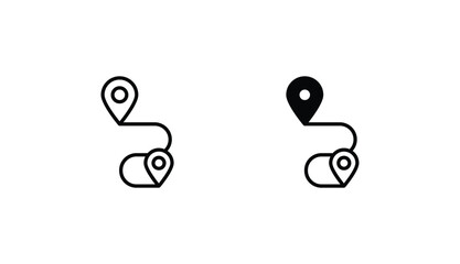 Distance icon design with white background stock illustration