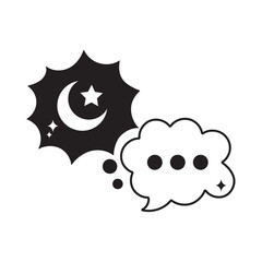 Eid Message doodle vector outline icon. EPS 10 file