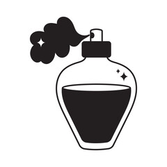 Obraz premium Perfume doodle vector outline icon. EPS 10 file