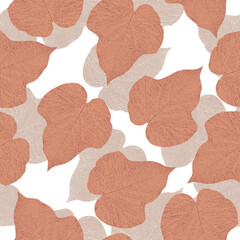 Abstract seamless pattern with leaves. Vector spring background for various surface.pattern leaves red and white background texture garden nature seamless art design graphics textiles pattern.