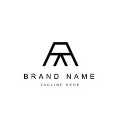 Custom Vector Letter A Logo Design with White Background & Black Logo