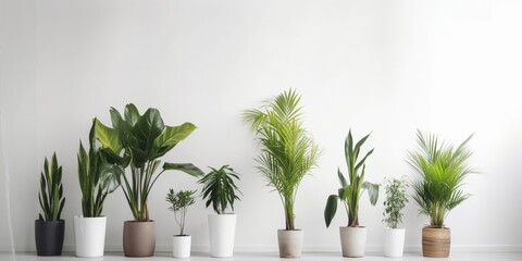 Fototapeta premium House plants, home gardening concept, generative ai illustration