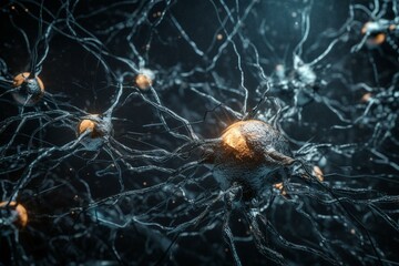 Background of brain cells. Generative AI