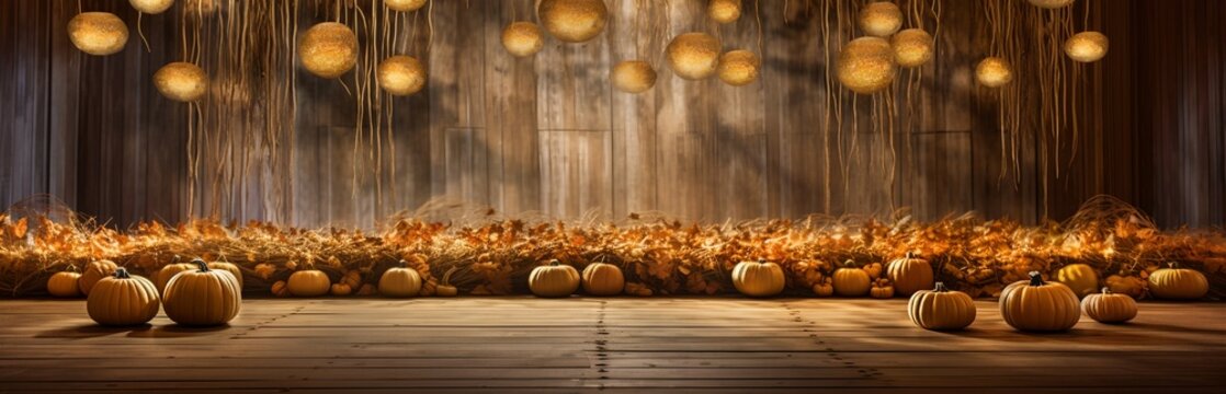 Festive autumn Thanksgiving background, generative ai, fall holiday